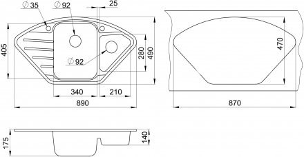Кухонная мойка Granula GR-9101 классик