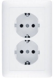 Розетка двойн. бел. 2К+3 16А-250В RS16-236-B Systeme Electric ХИТ 492373