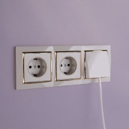 Розетка с заземлением и шторками (слоновая кость) W1171103 Werkel 732690